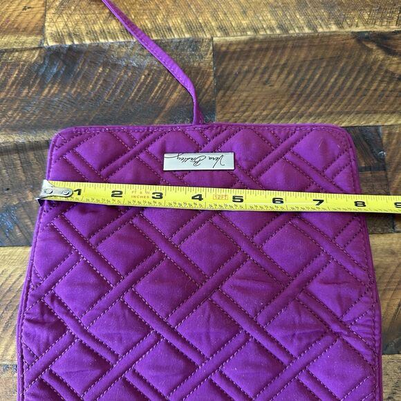 Vera Bradley All Wrapped Up Jewelry Roll Plum Quilted Travel Pouch - Picture 5 of 8